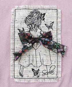 ラメツイード女の子アップリケプルオーバー-17