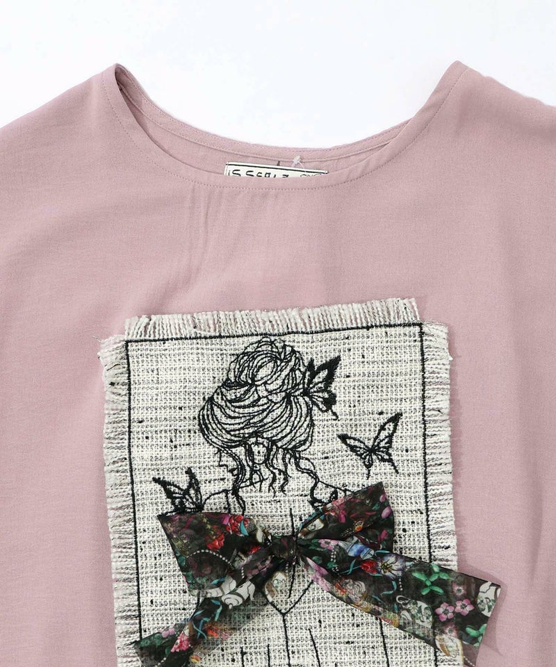 ラメツイード女の子アップリケプルオーバー-18