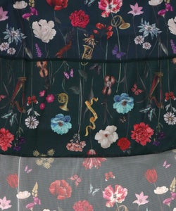 クラシカル花柄チュール重ねワンピース-17