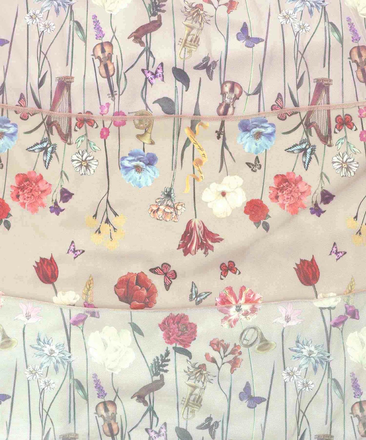 クラシカル花柄チュール重ねワンピース-20