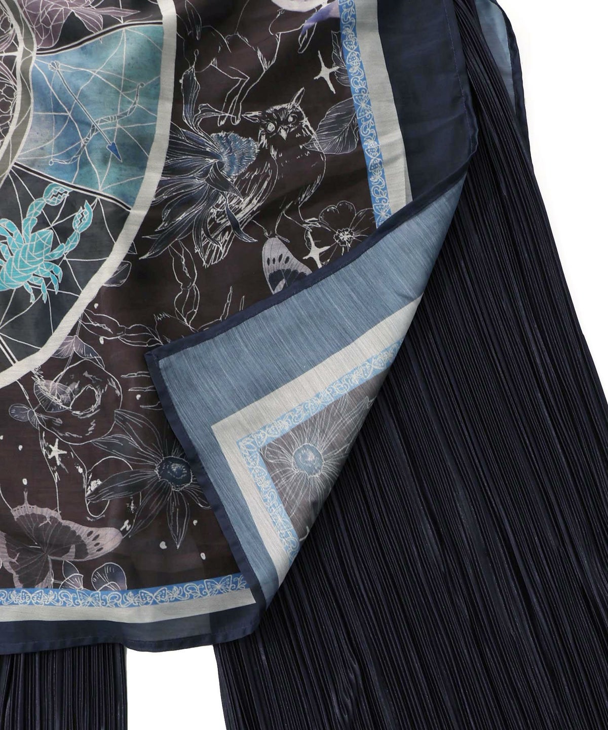 星座ステンドグラス柄シアー×ボドレー素材パンツ-17