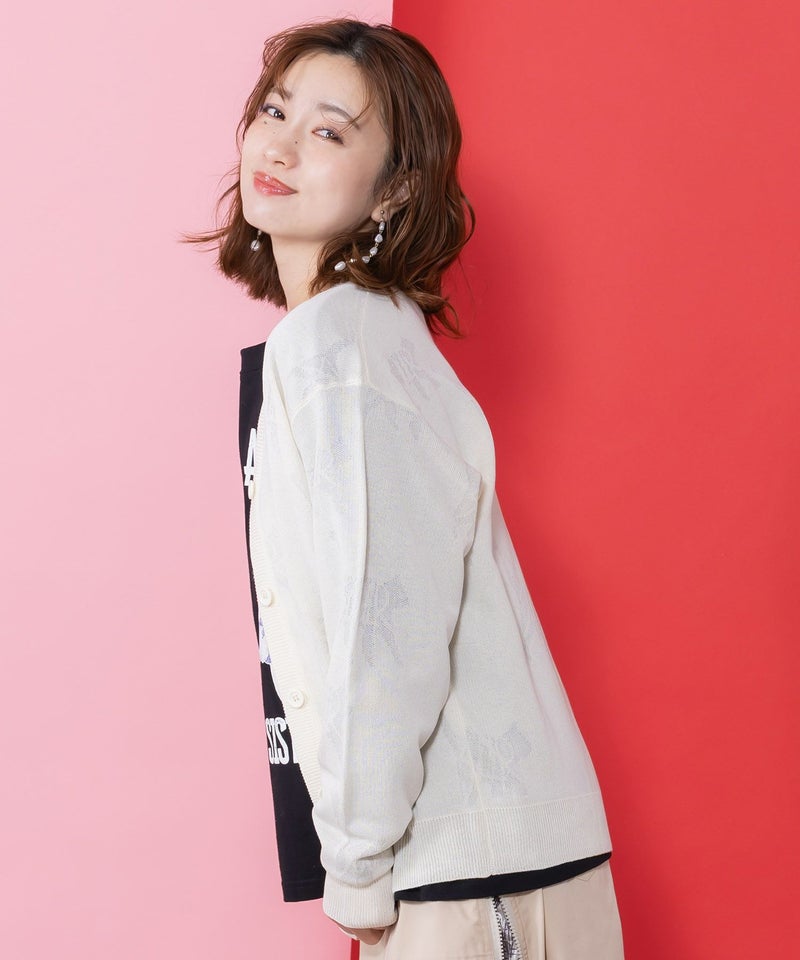 ネコスカラーUVジャガードカーディガン-10