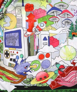 レトロスカーフ柄ワッシャー加工スカート-11