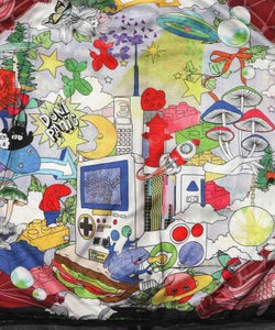 レトロスカーフ柄チュール重ねブルゾン-9