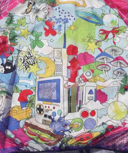 レトロスカーフ柄チュール重ねブルゾン-11