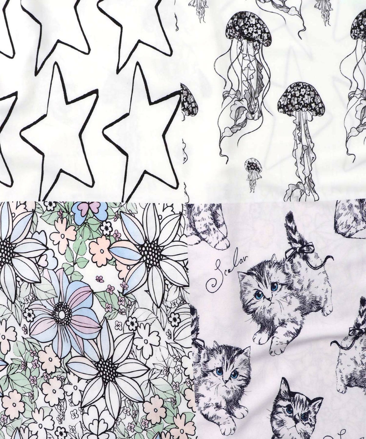 パッチワーク風総柄シャツワンピース-12