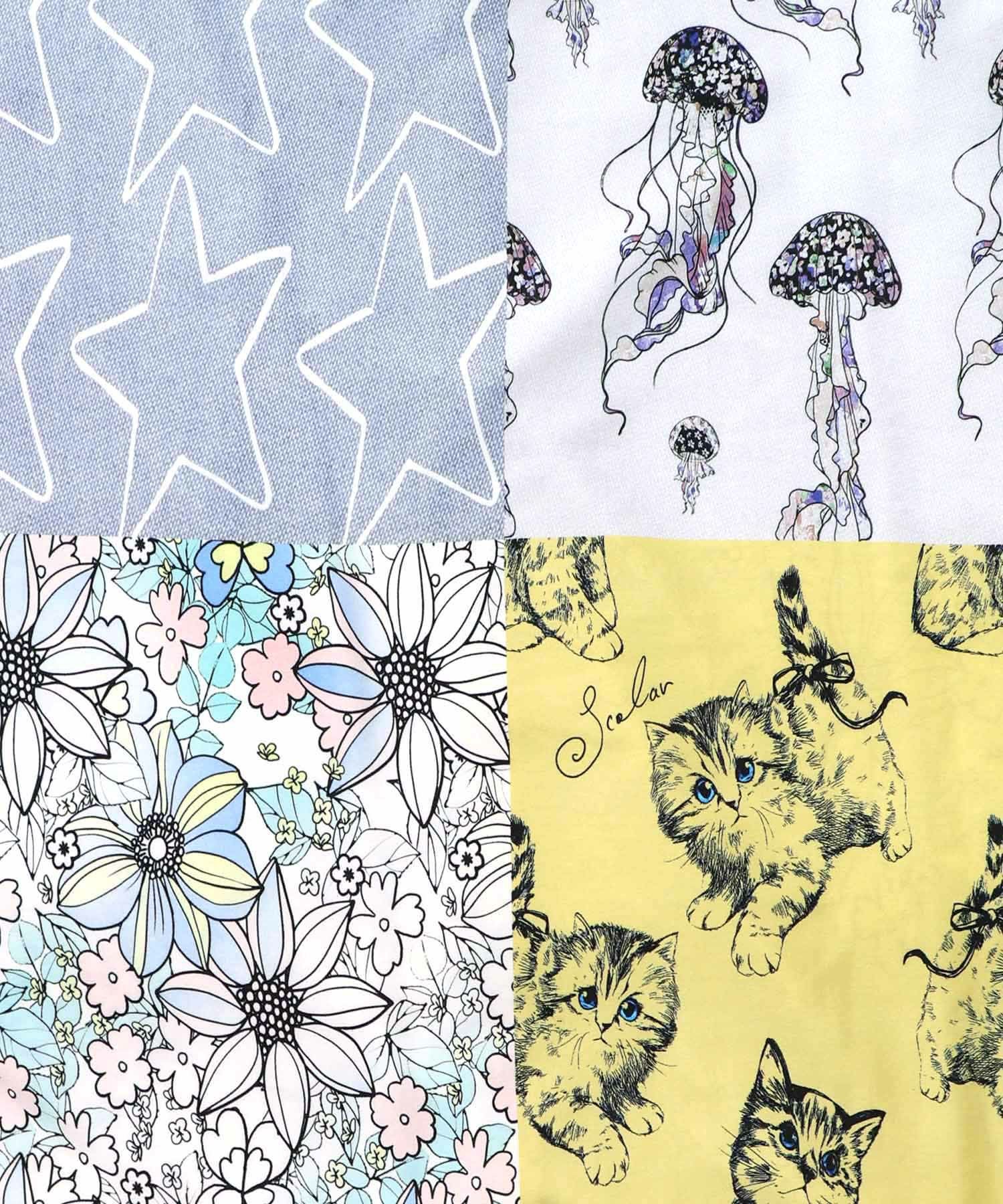 161624：パッチワーク風総柄シャツワンピースの通販-ScoLar