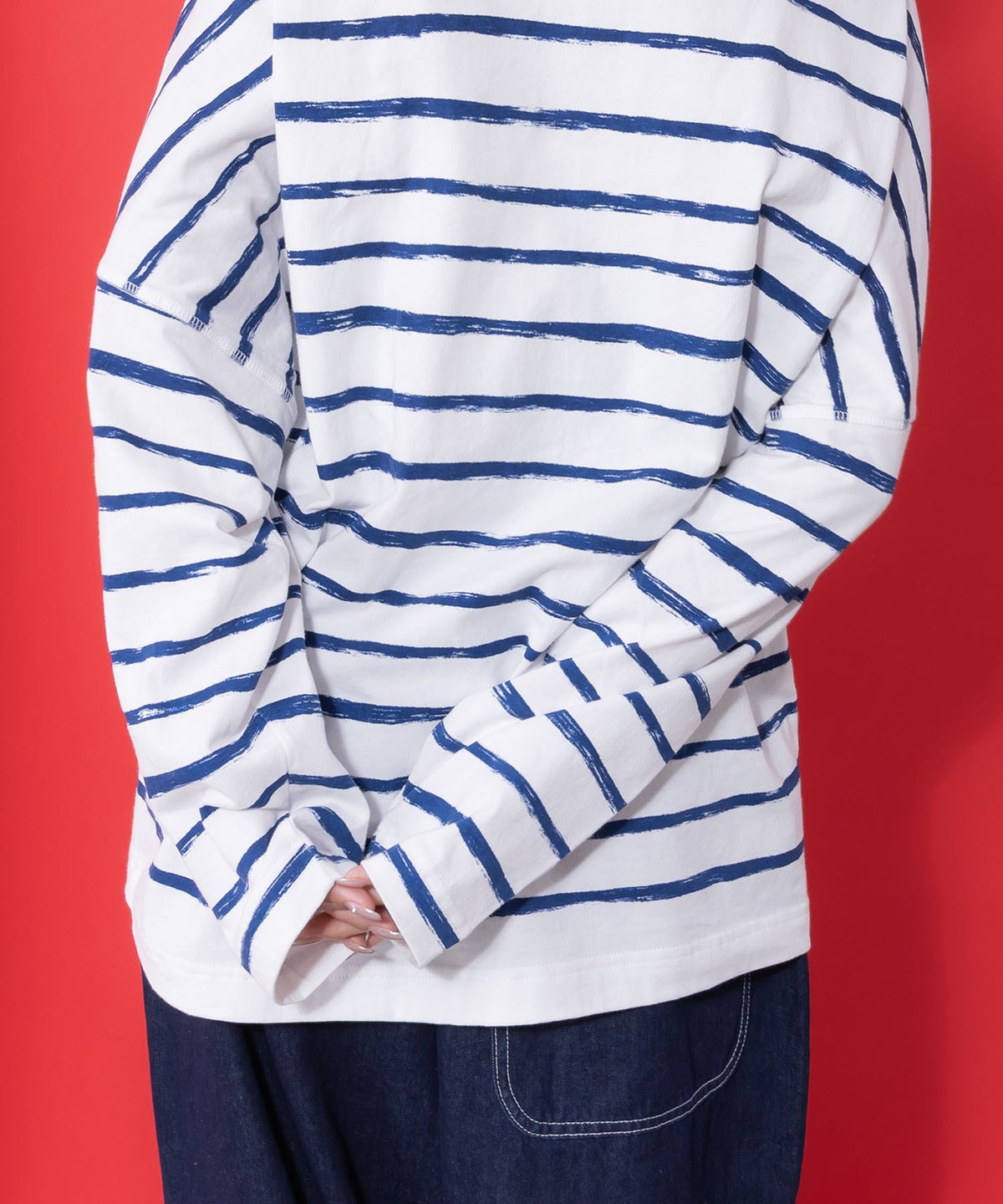 画家ネコボーダーTシャツ-7