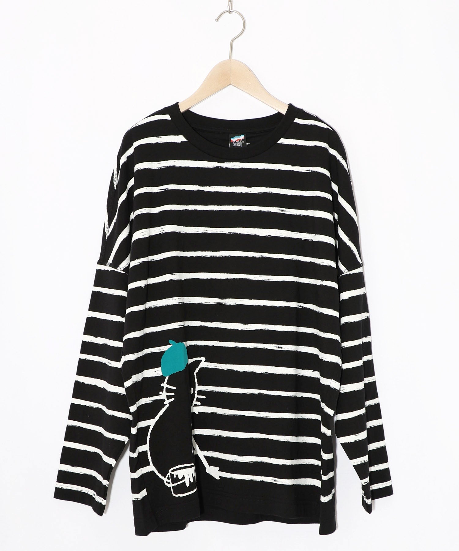 361113：画家ネコボーダーTシャツの通販-ScoLar