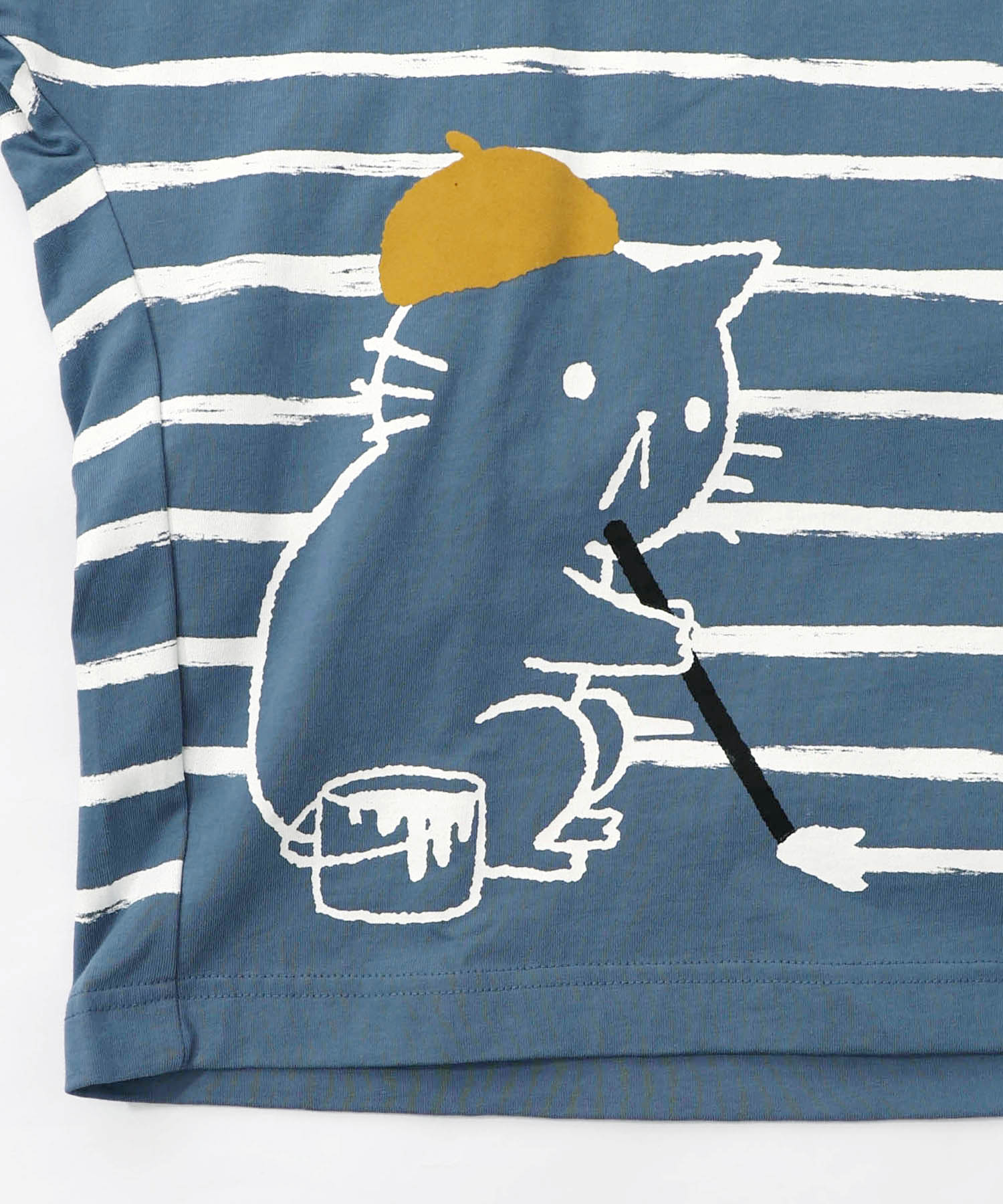 361113：画家ネコボーダーTシャツの通販-ScoLar