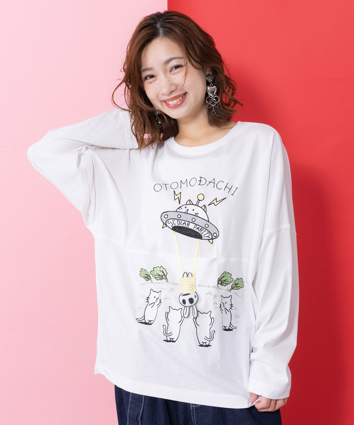 ネコ星へのご招待Tシャツ-1