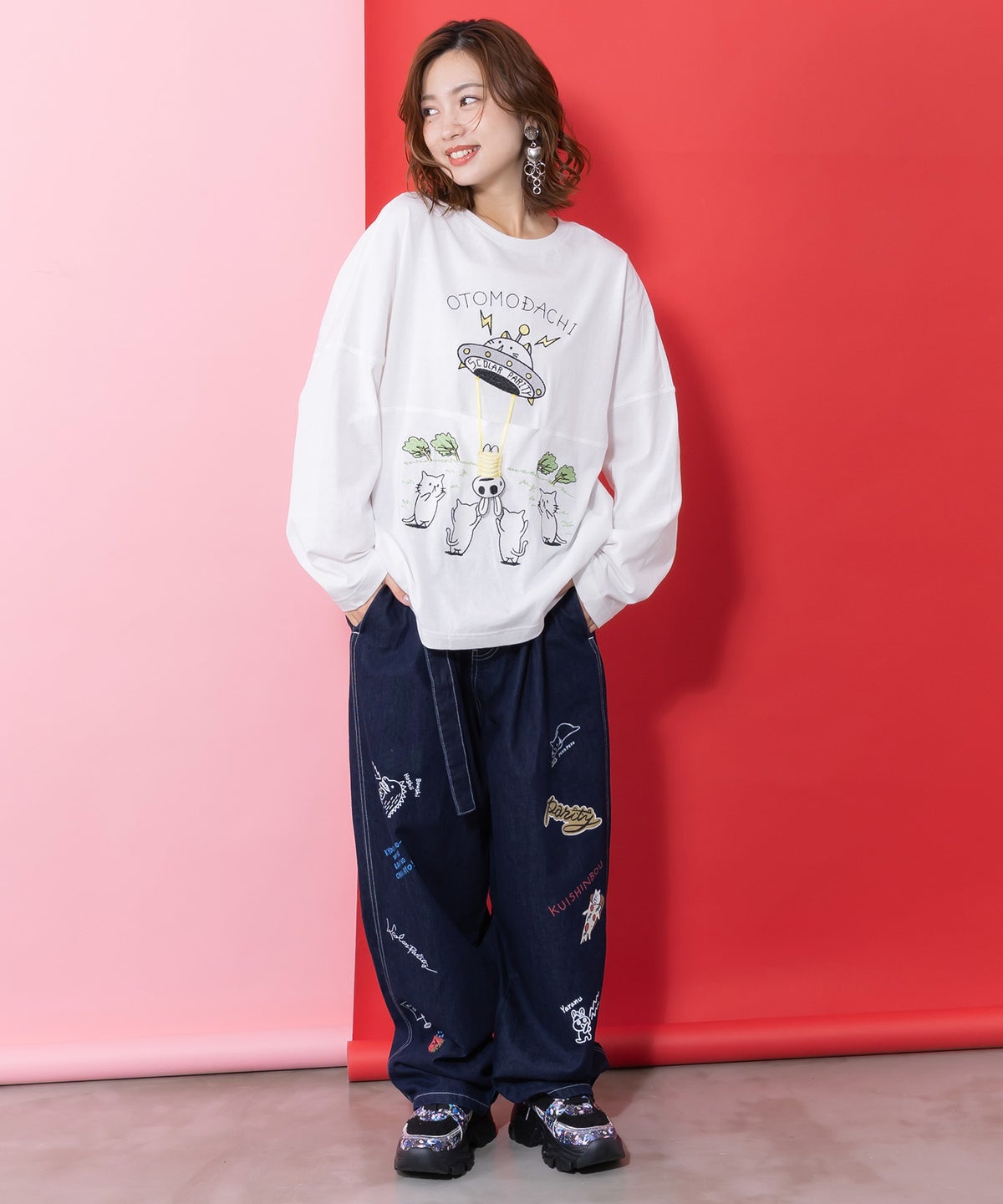 ネコ星へのご招待Tシャツ-2