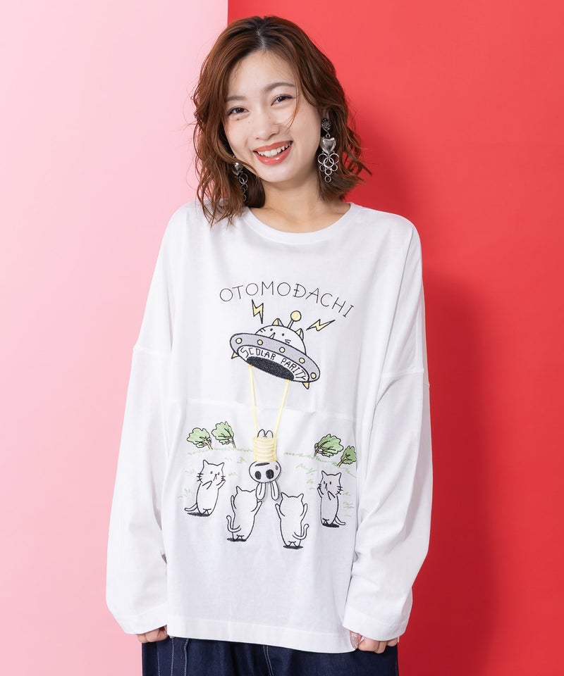 ネコ星へのご招待Tシャツ-3