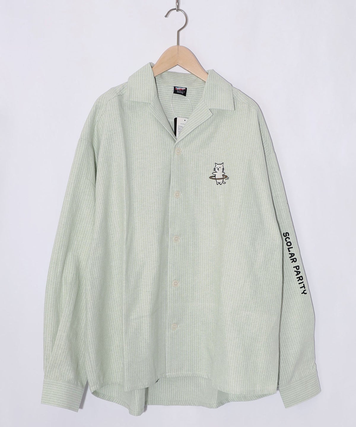 ネコの洗脳×ストライプ柄シャツ-21