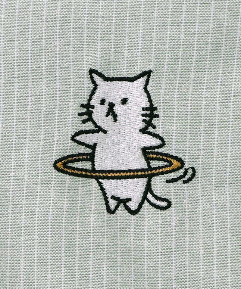 ネコの洗脳×ストライプ柄シャツ-25