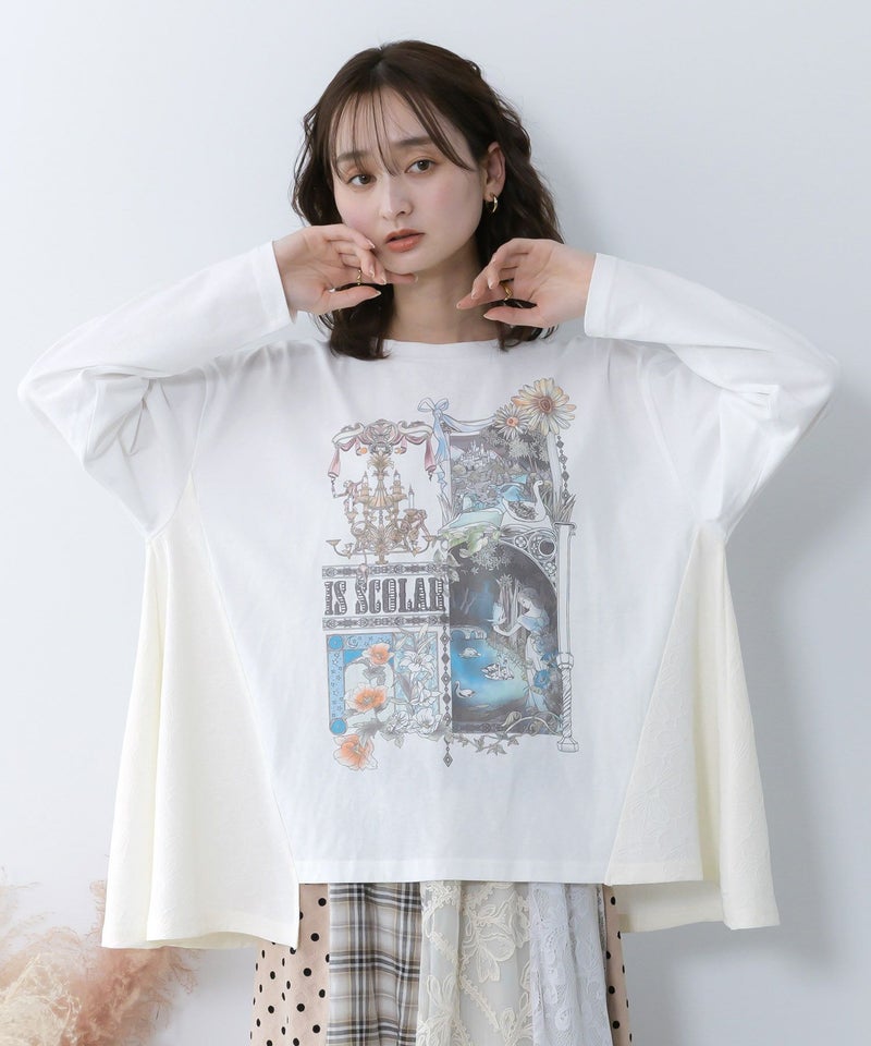 アンティークプリント柄チュニック-1