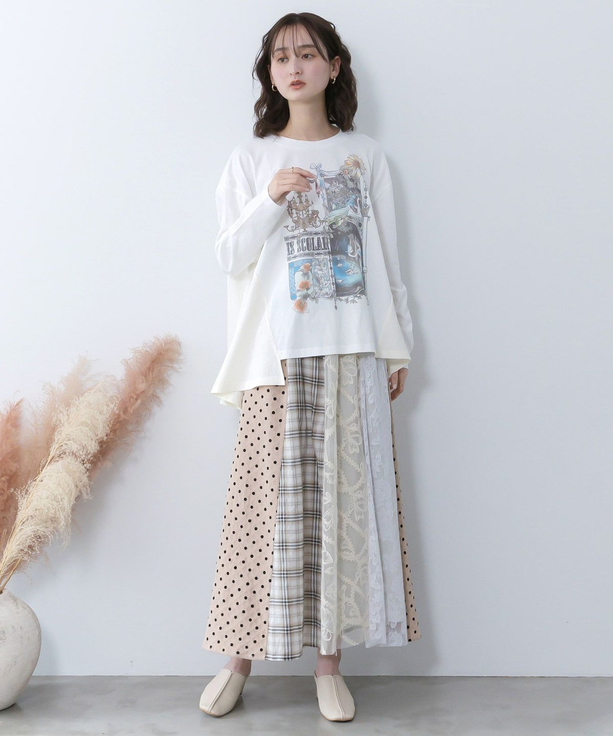 アンティークプリント柄チュニック-2