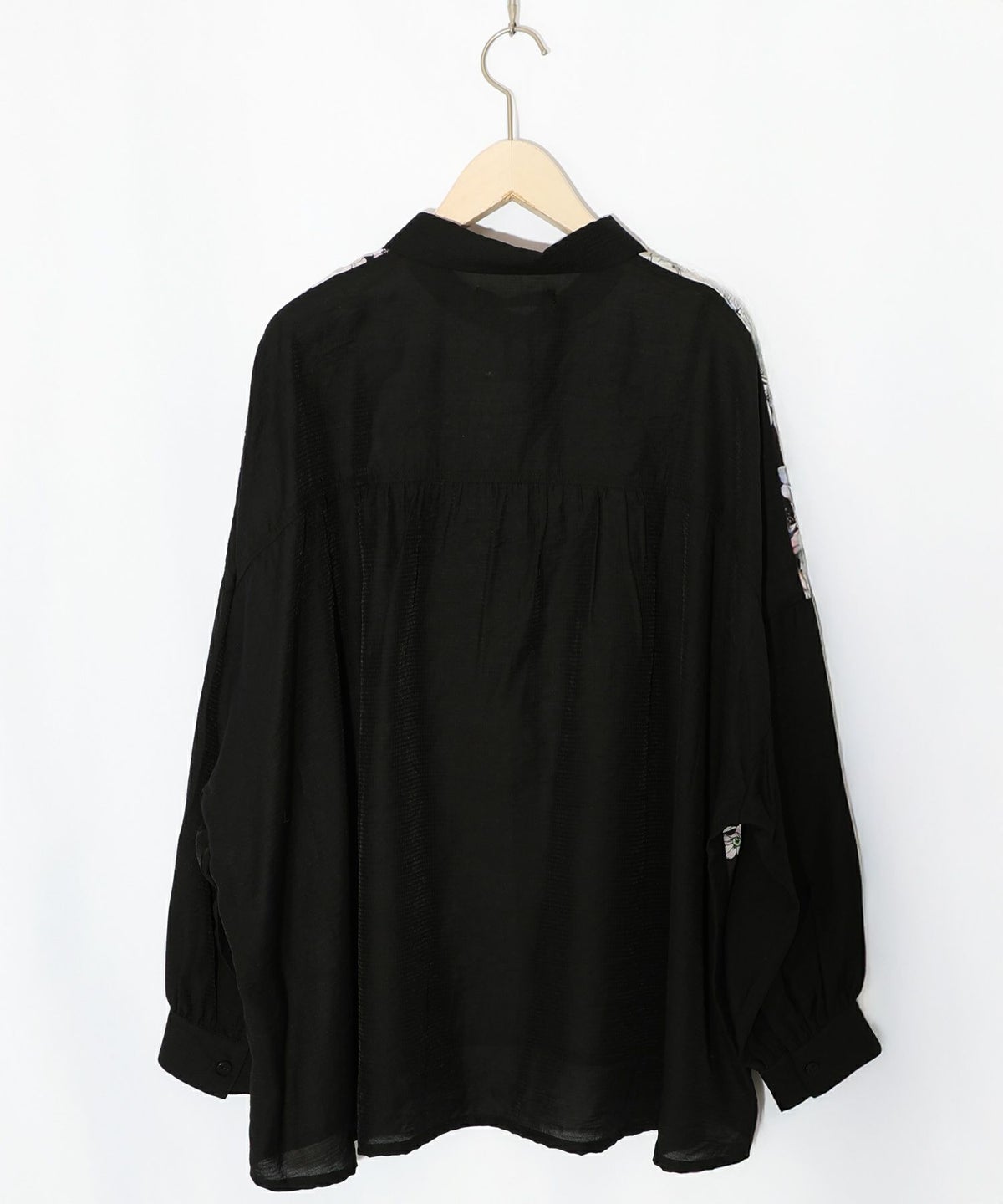 花柄布帛シャツ-13