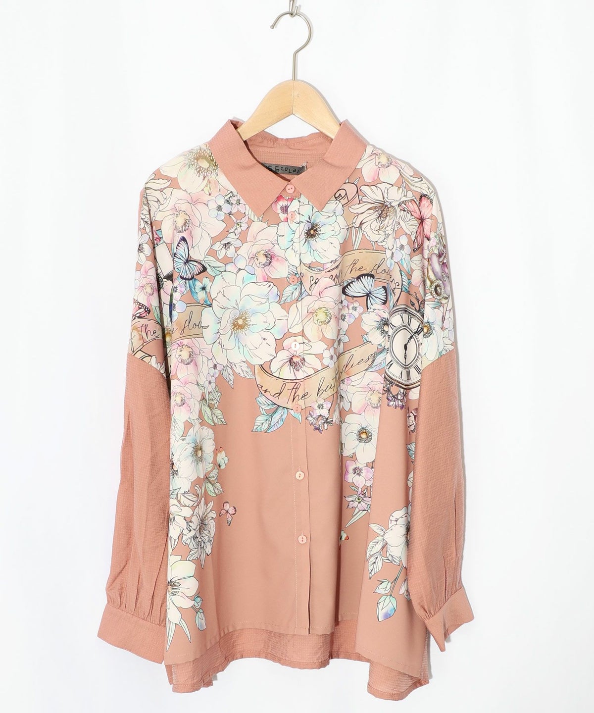 花柄布帛シャツ-15