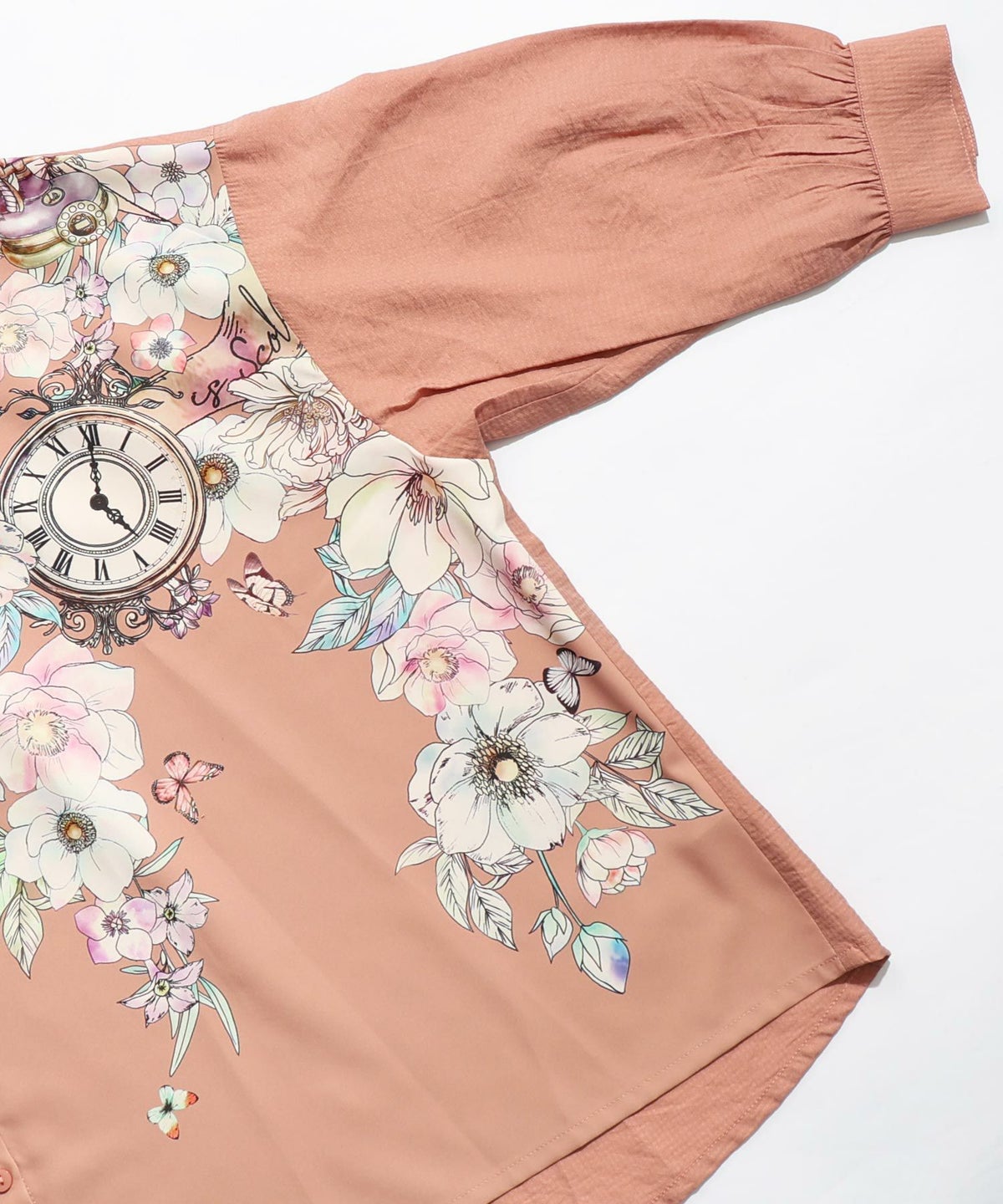 花柄布帛シャツ-18