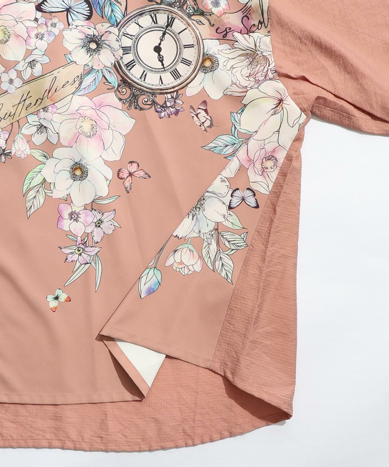 花柄布帛シャツ-19