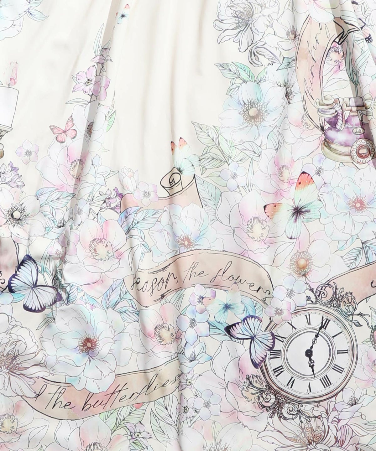 柄布帛×ラメ入りストライプ柄 リバーシブルスカート-22