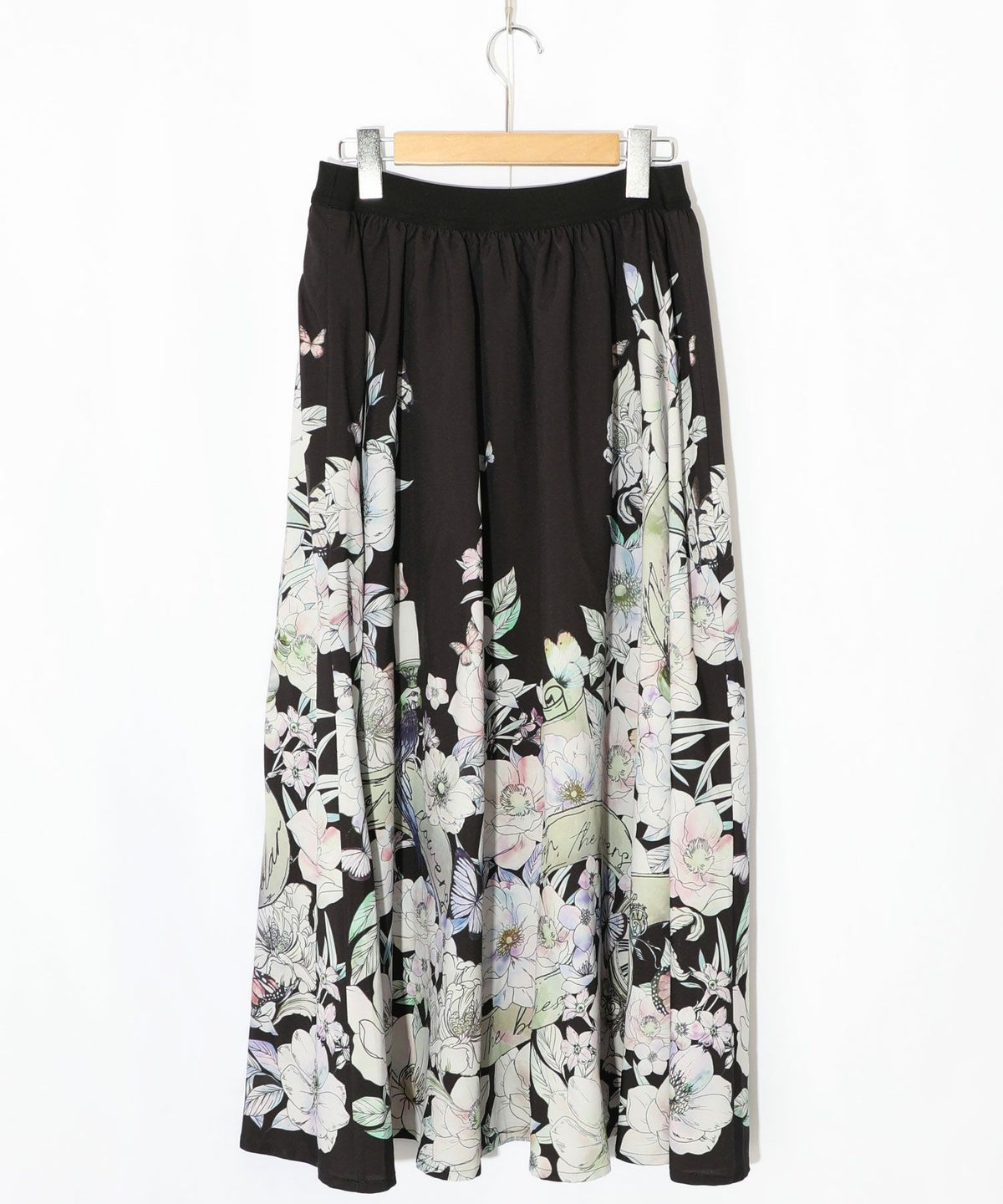 柄布帛×ラメ入りストライプ柄 リバーシブルスカート-24