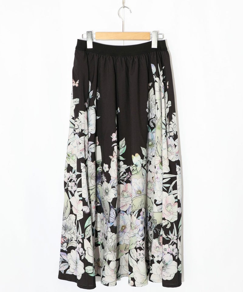 柄布帛×ラメ入りストライプ柄 リバーシブルスカート-24