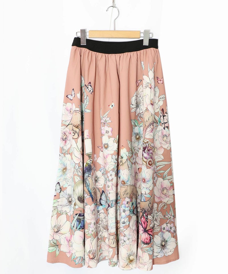 柄布帛×ラメ入りストライプ柄 リバーシブルスカート-27