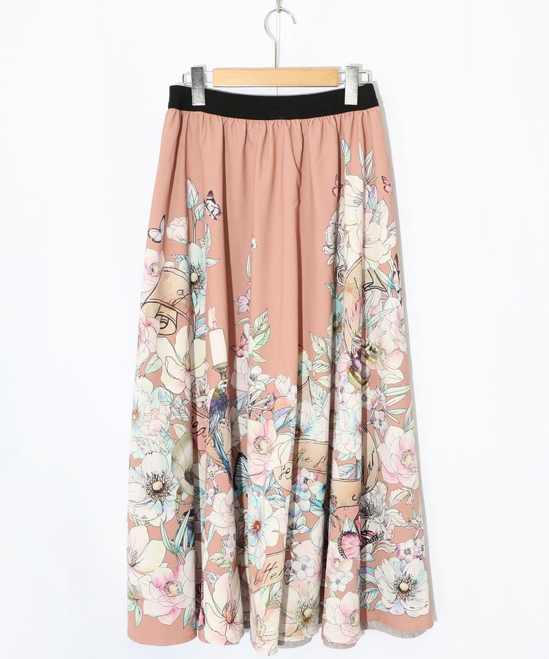 柄布帛×ラメ入りストライプ柄 リバーシブルスカート-28