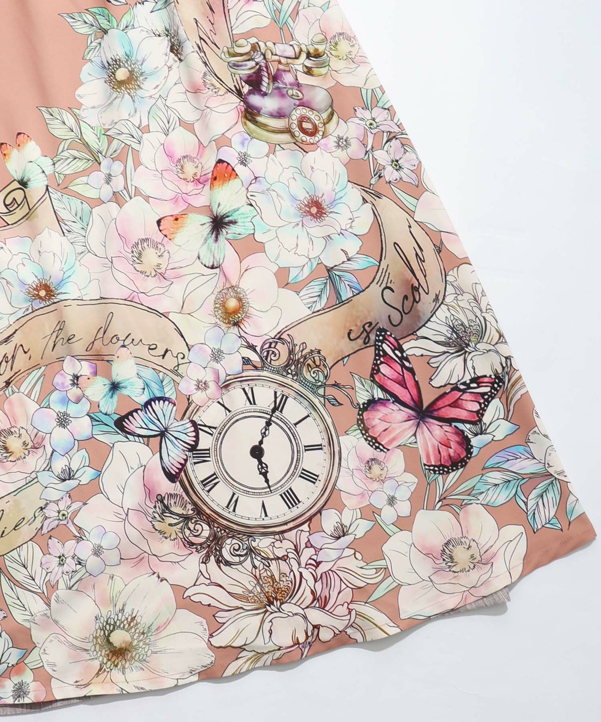 柄布帛×ラメ入りストライプ柄 リバーシブルスカート-33