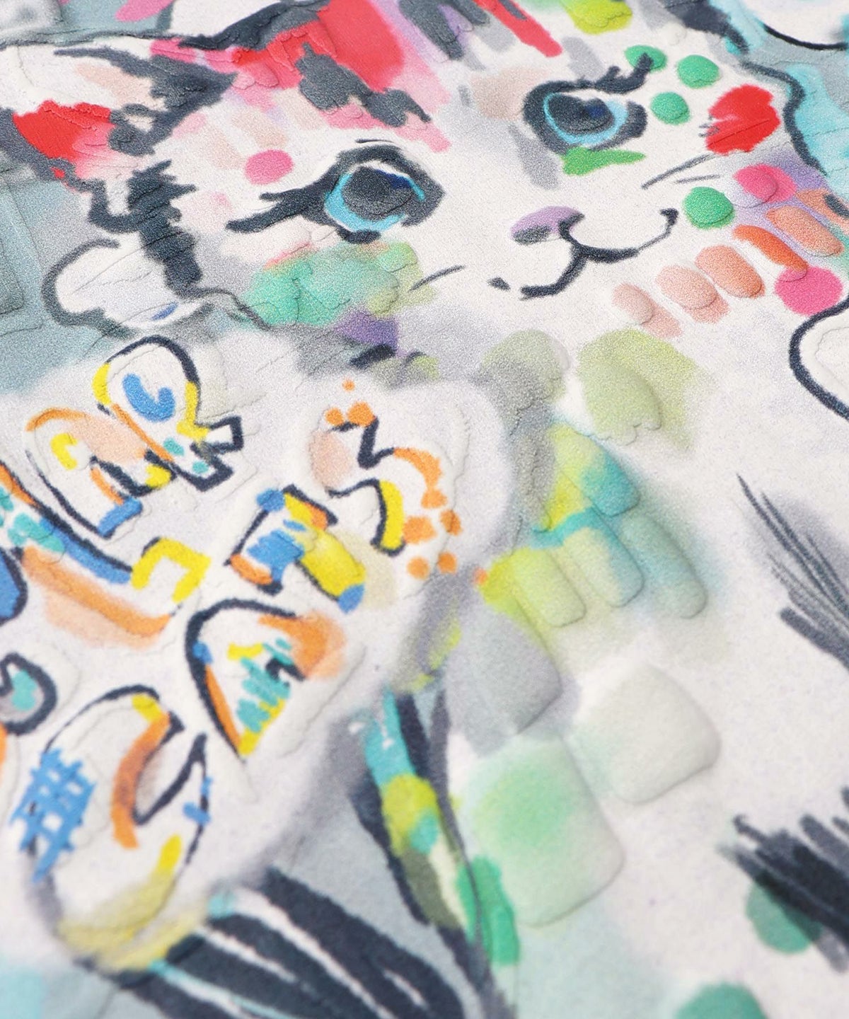 画家スカラーちゃんネコ柄チュール切替チュニック-20