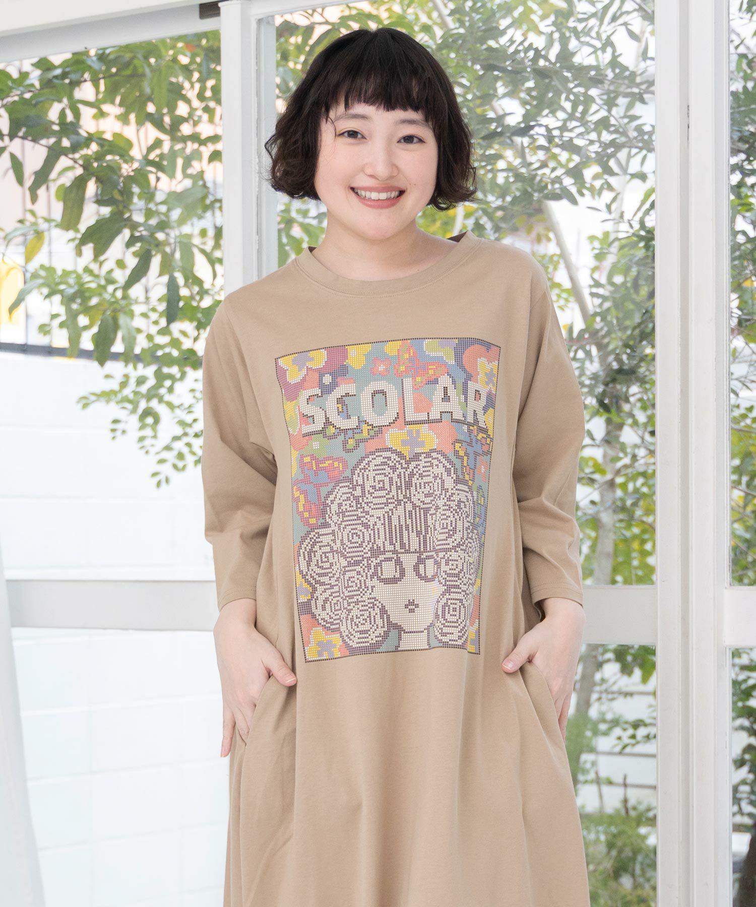 ✨超美品✨ランセル　ワンピース 161625：ピクセルアートスカラーちゃんワンピースの通販-ScoLar