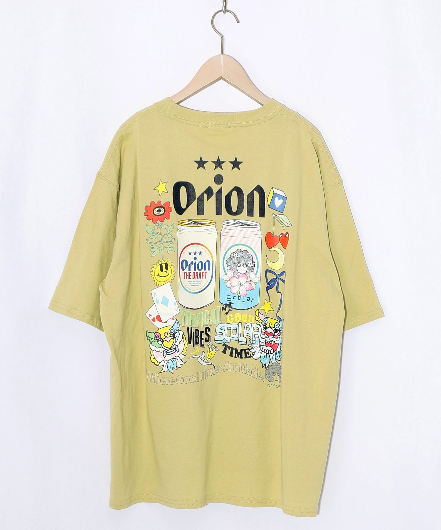 3月中旬頃発送予定】161675：orion×ScoLar sunshineトロピカルTシャツ