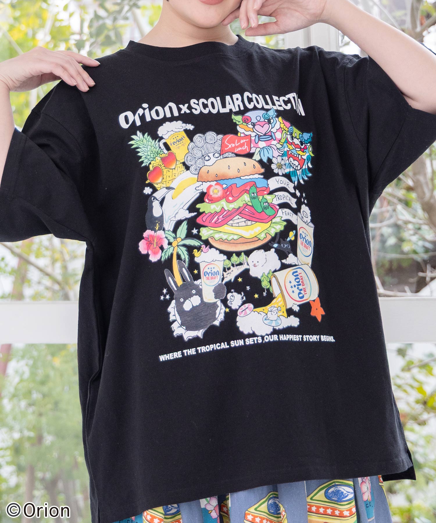 3月中旬頃発送予定】161676：orion×ScoLar Happy Paradise Tシャツの