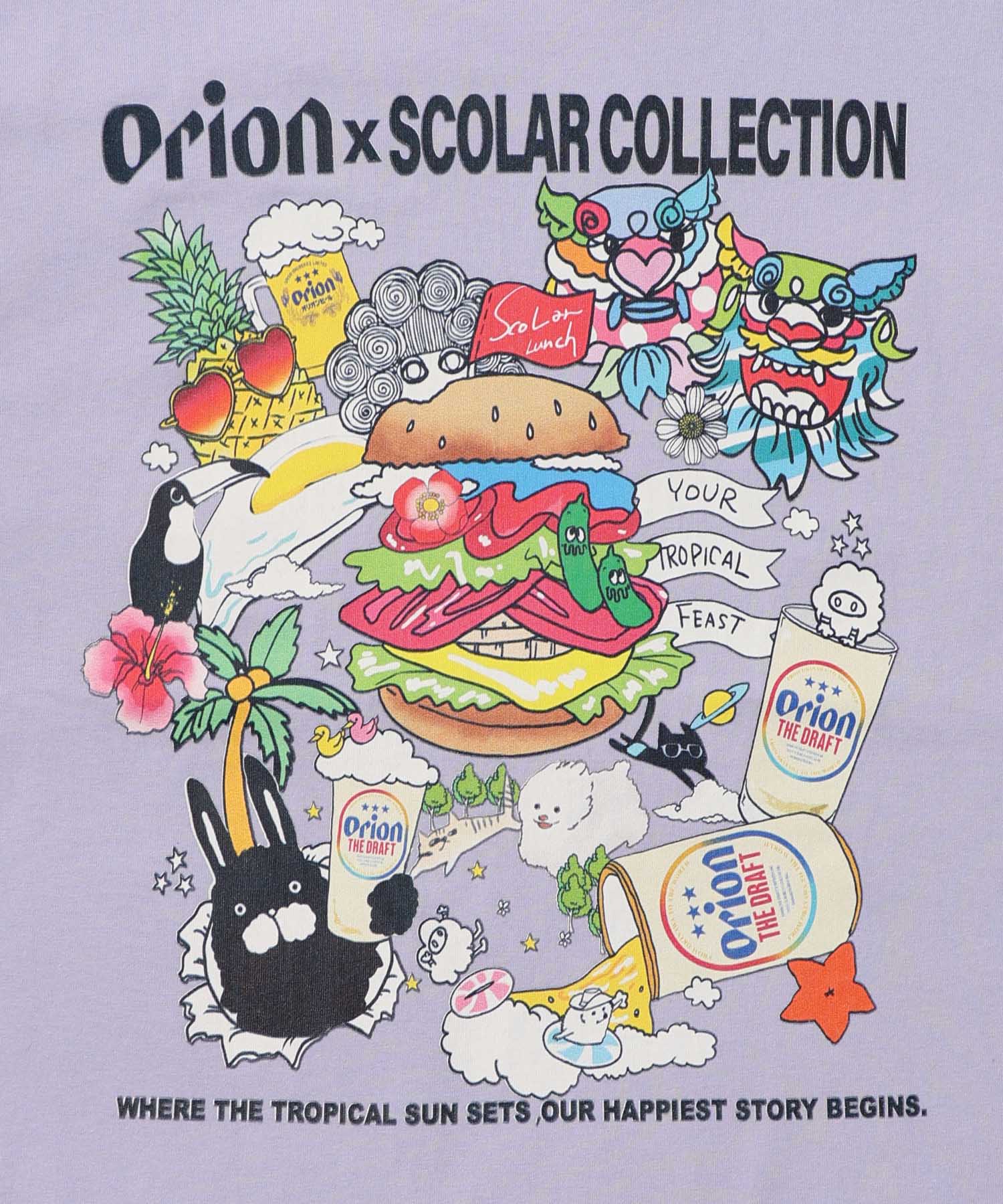 3月中旬頃発送予定】161676：orion×ScoLar Happy Paradise Tシャツの