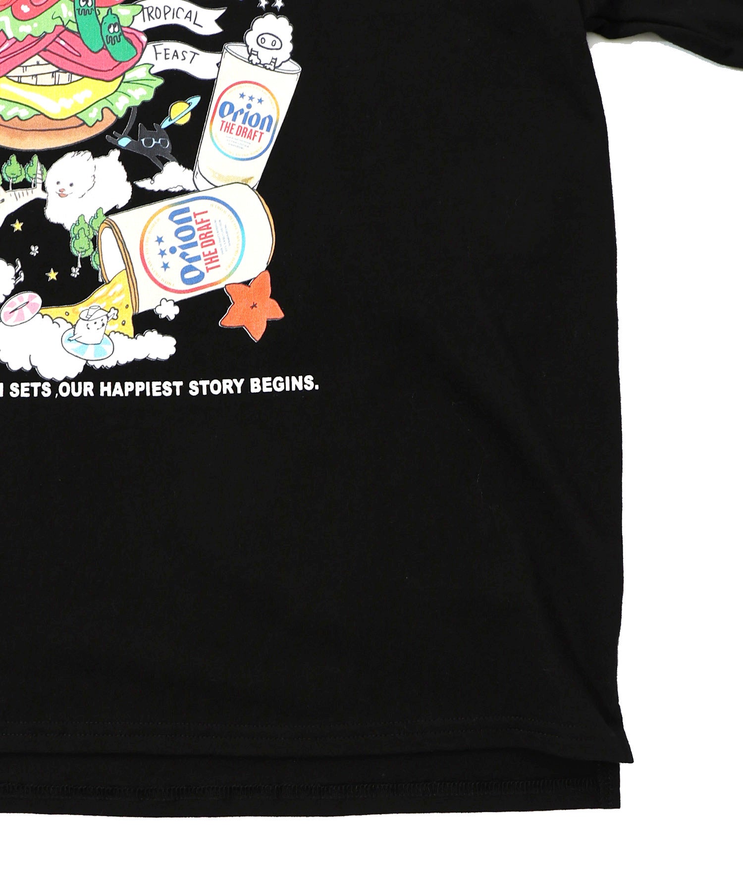 Scolar スカ子の朝食柄 レース×スポーティTシャツ スカラー ScoLar スカ子の朝食柄 レース×スポーティTシャツ （オフ