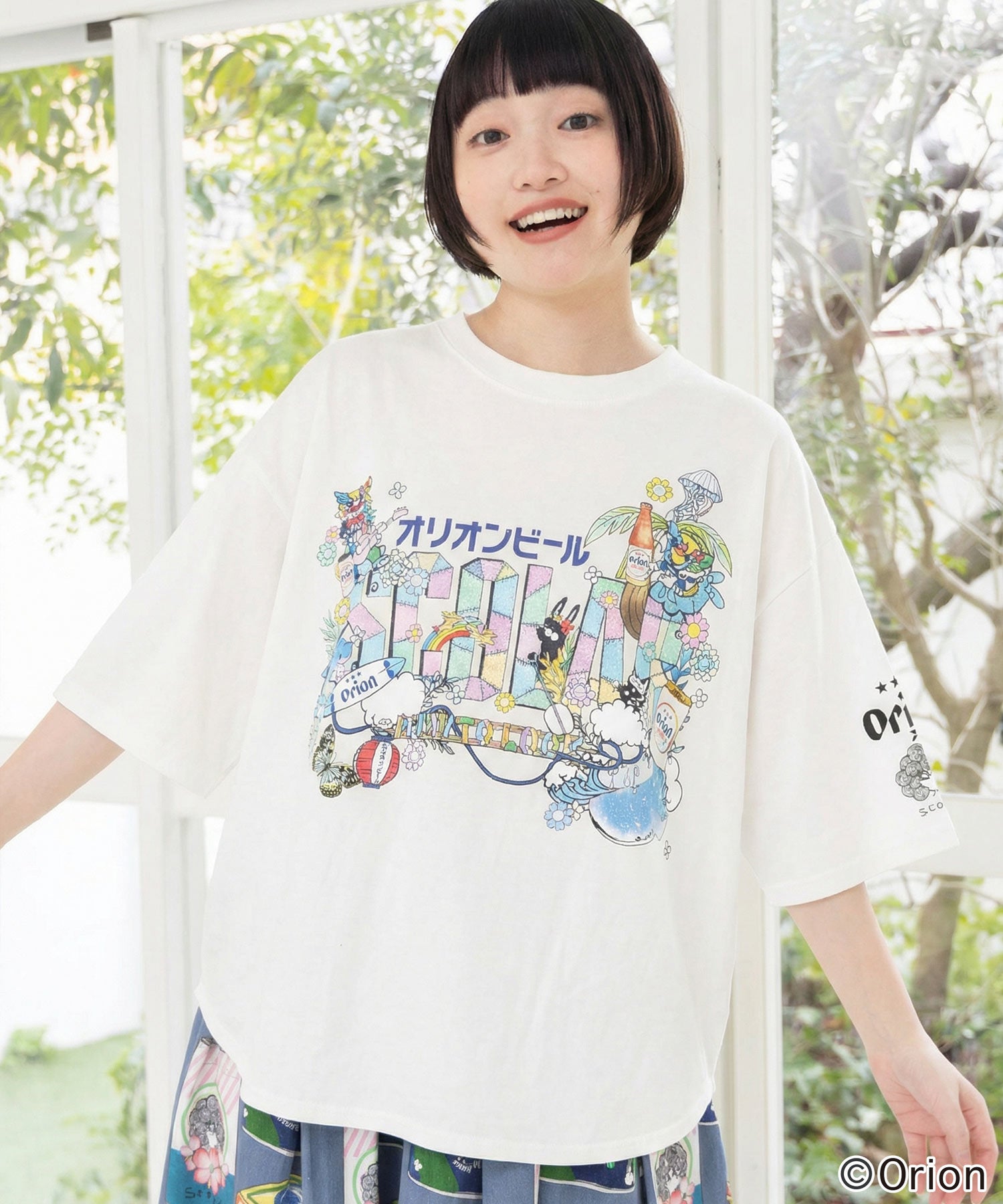 everyone オリジナル ロゴ トロピカルウール 74-0217-2-b 161677：orion×ScoLar トロピカルアイランドTシャツの通販-ScoLar