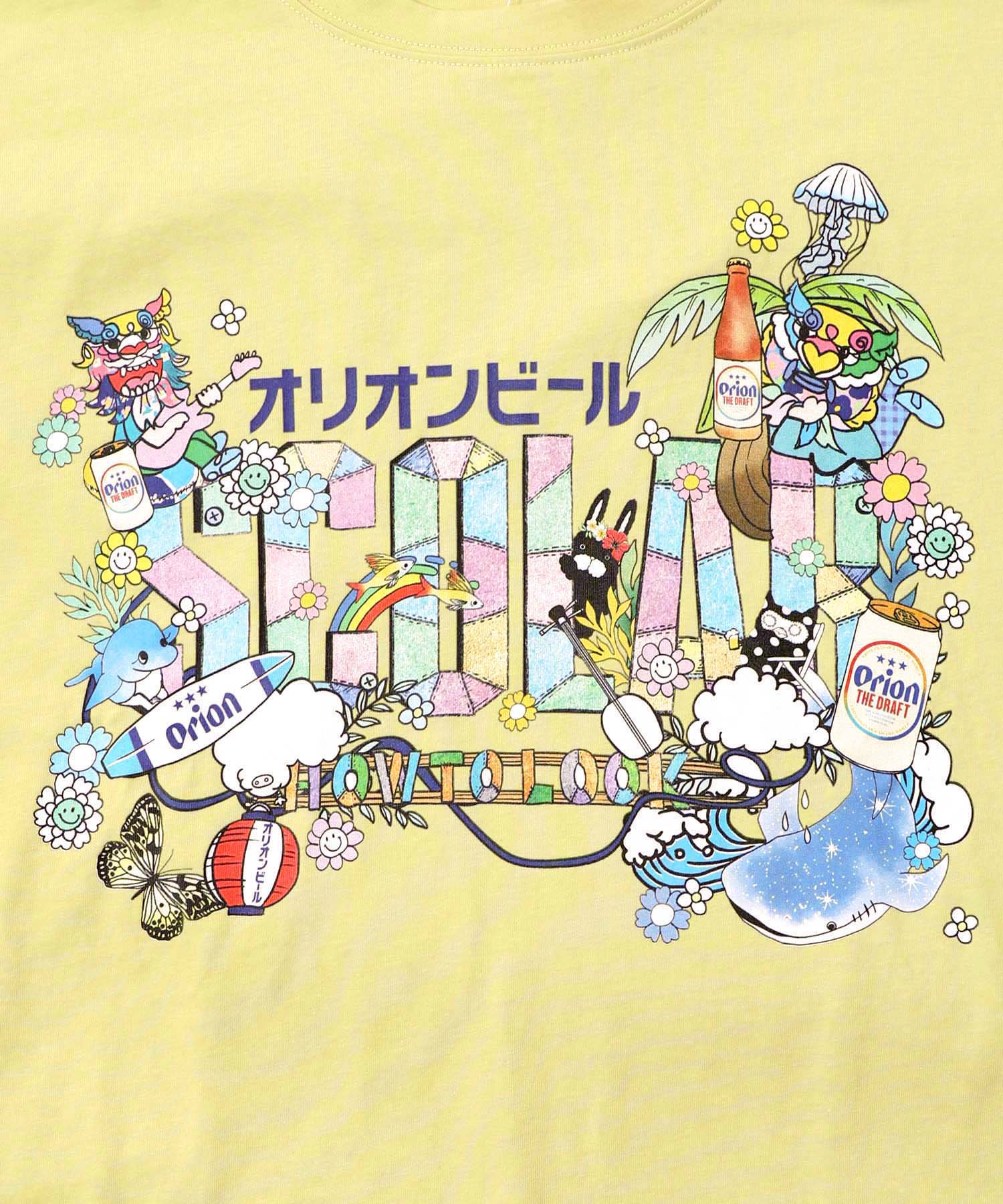 everyone オリジナル ロゴ トロピカルウール 74-0217-2-b 161677：orion×ScoLar トロピカルアイランドTシャツの通販-ScoLar