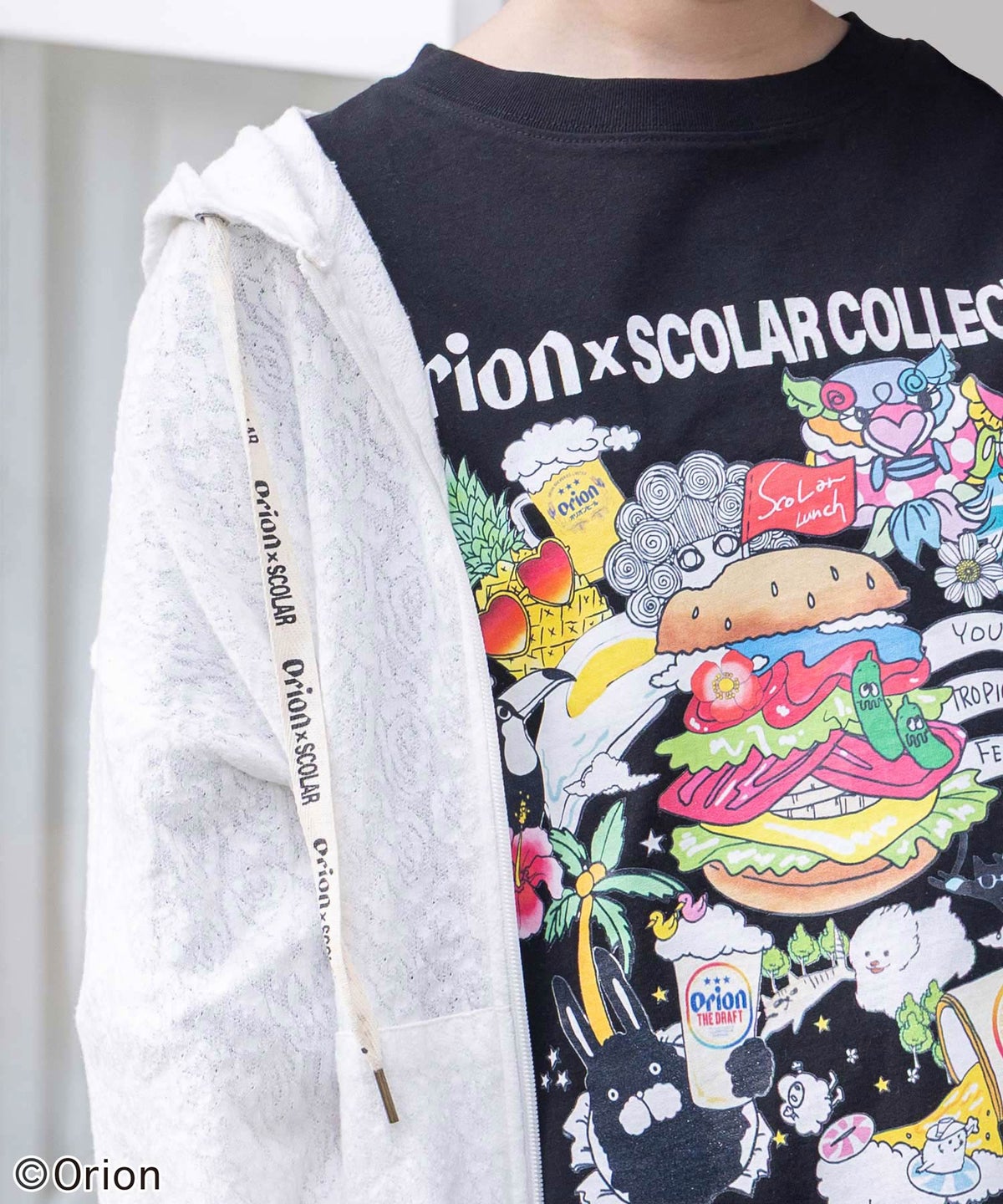 orion×ScoLar ｺﾗｰｼﾞｭ柄パーカー-7
