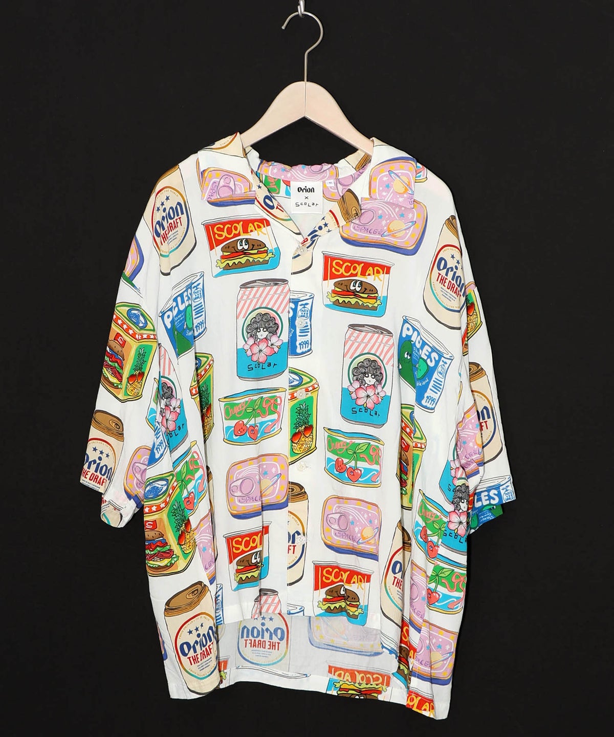 orion×ScoLar トロピカルポップ缶総柄シャツ-18