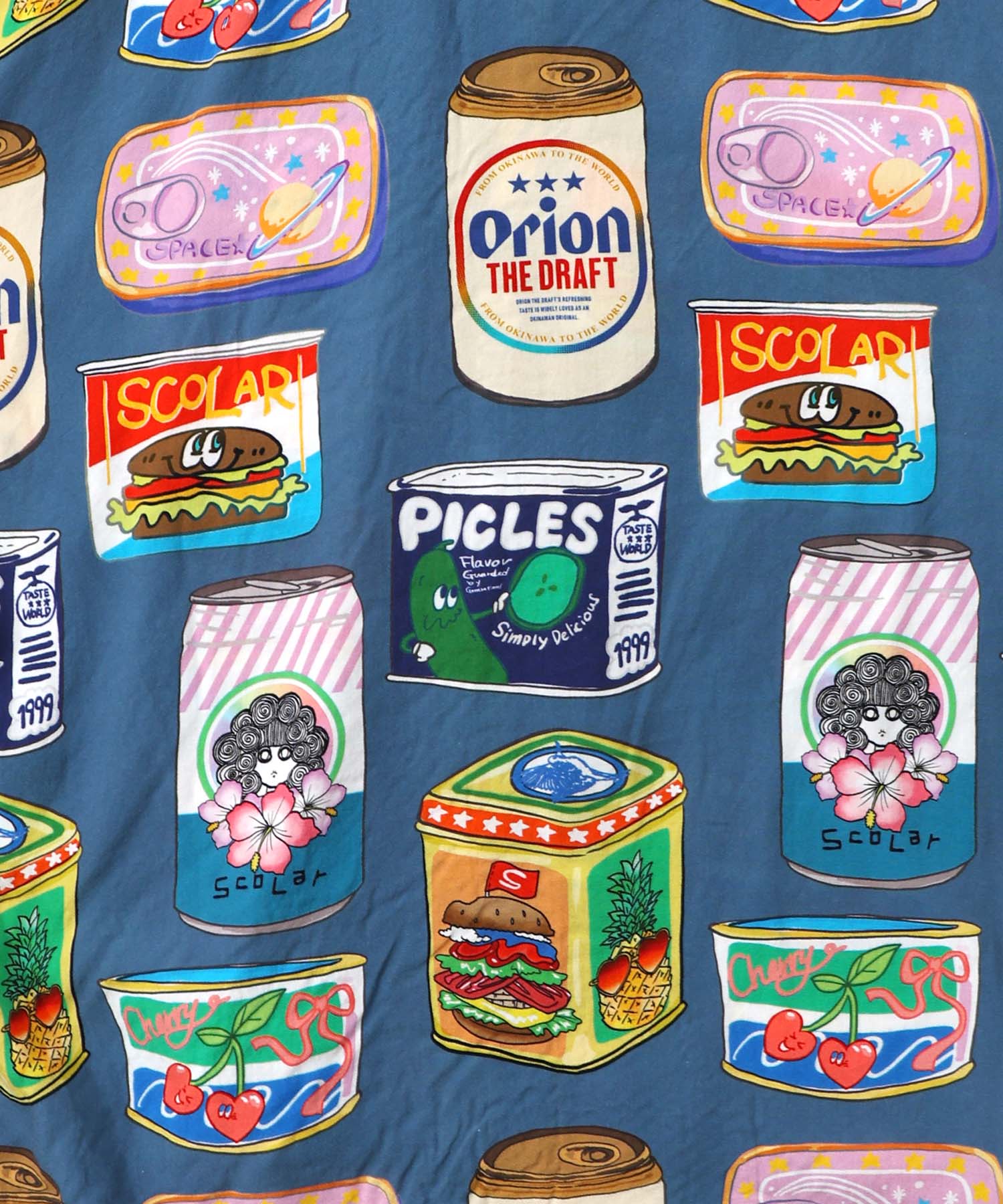 スカラー　161682：orion×ScoLar トロピカルポップ缶総柄シャツ 161682：orion×ScoLar トロピカルポップ缶総柄シャツの通販-ScoLar