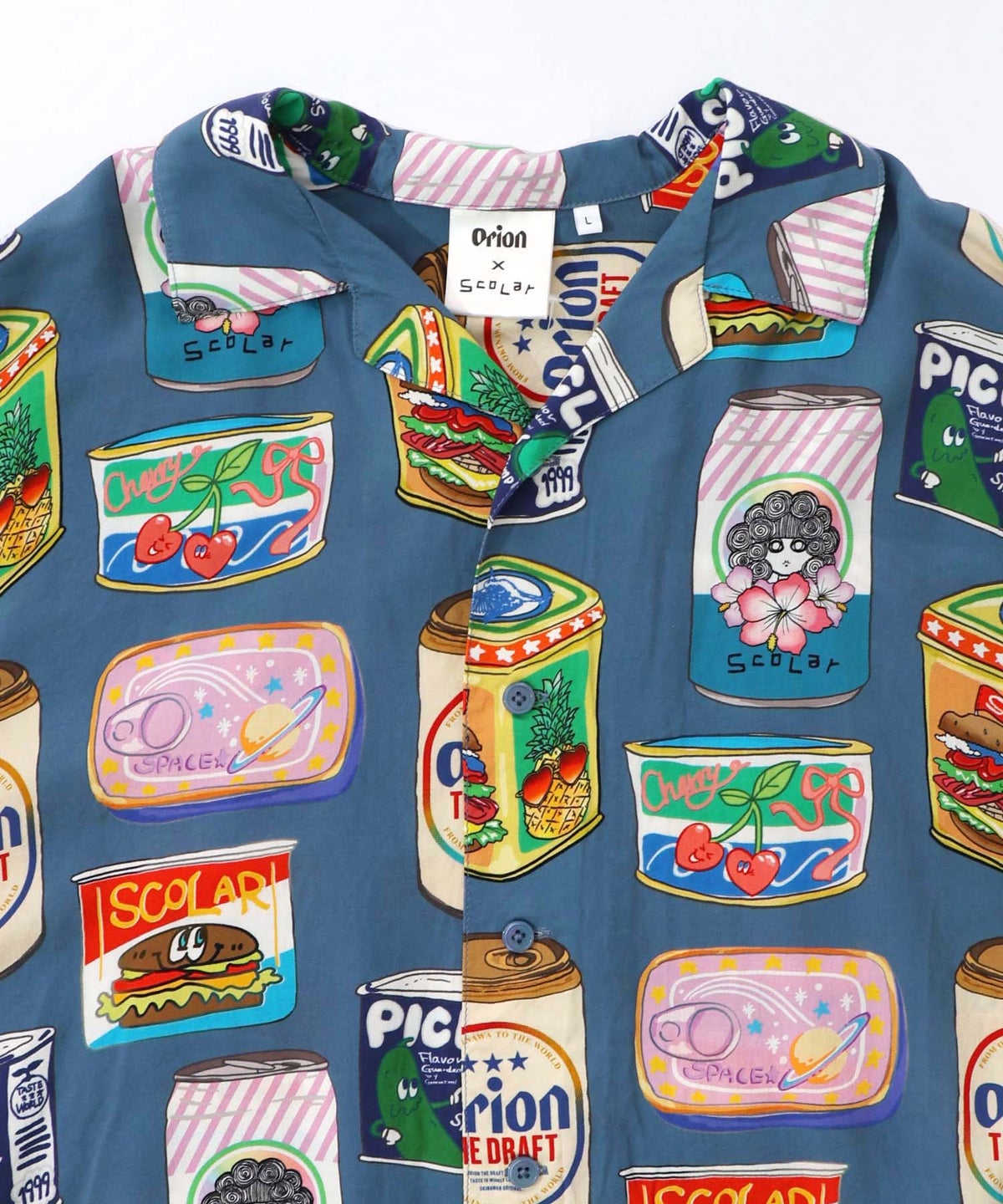 orion×ScoLar トロピカルポップ缶総柄シャツ-22