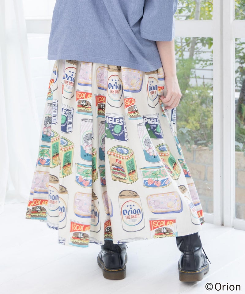 orion×ScoLar トロピカルポップ缶総柄スカート-4