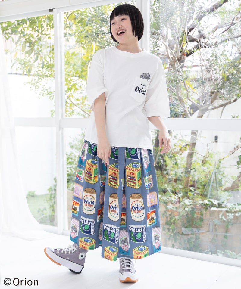 orion×ScoLar トロピカルポップ缶総柄スカート-6