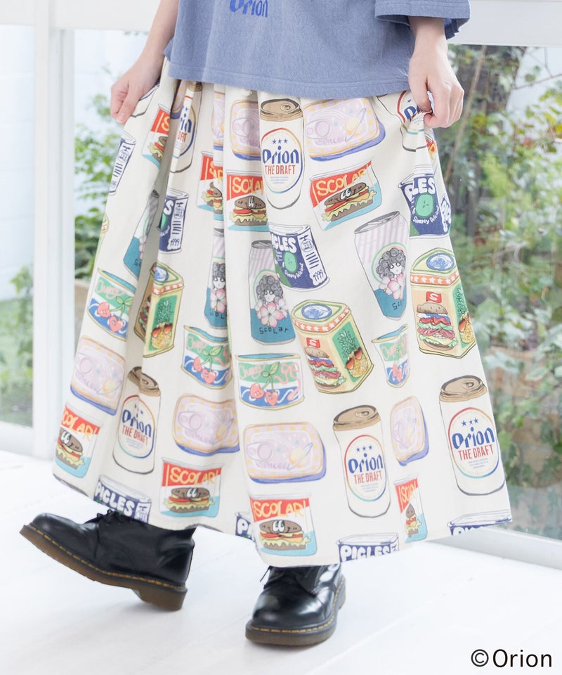 orion×ScoLar トロピカルポップ缶総柄スカート-9