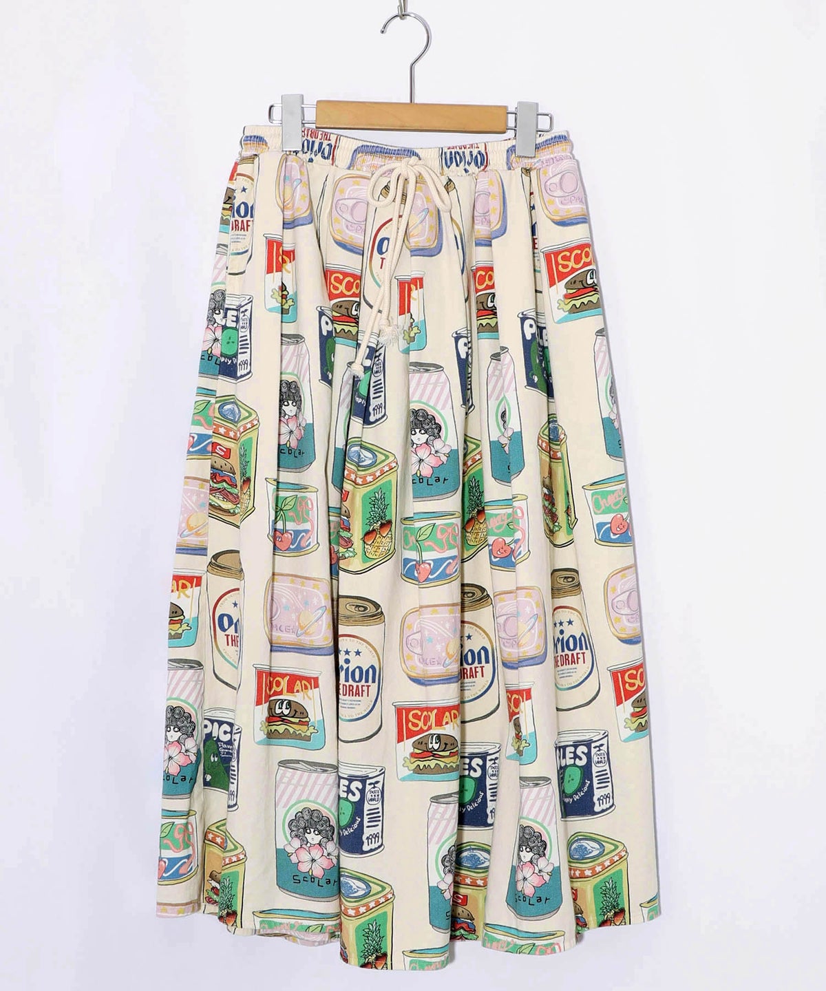 orion×ScoLar トロピカルポップ缶総柄スカート-15