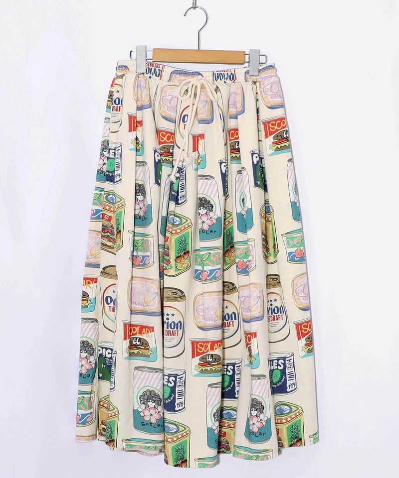orion×ScoLar トロピカルポップ缶総柄スカート-15