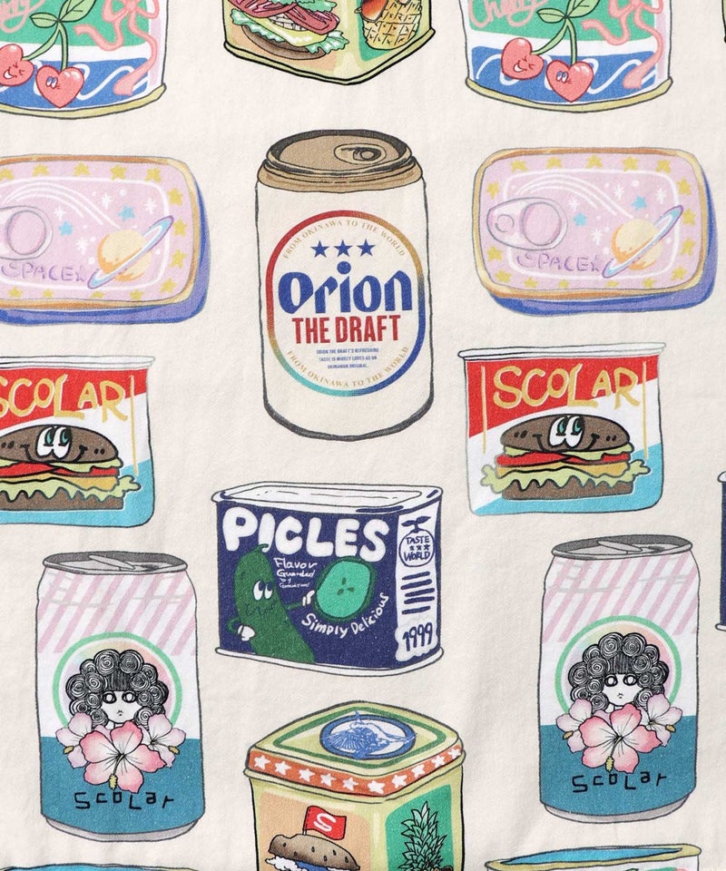 orion×ScoLar トロピカルポップ缶総柄スカート-16