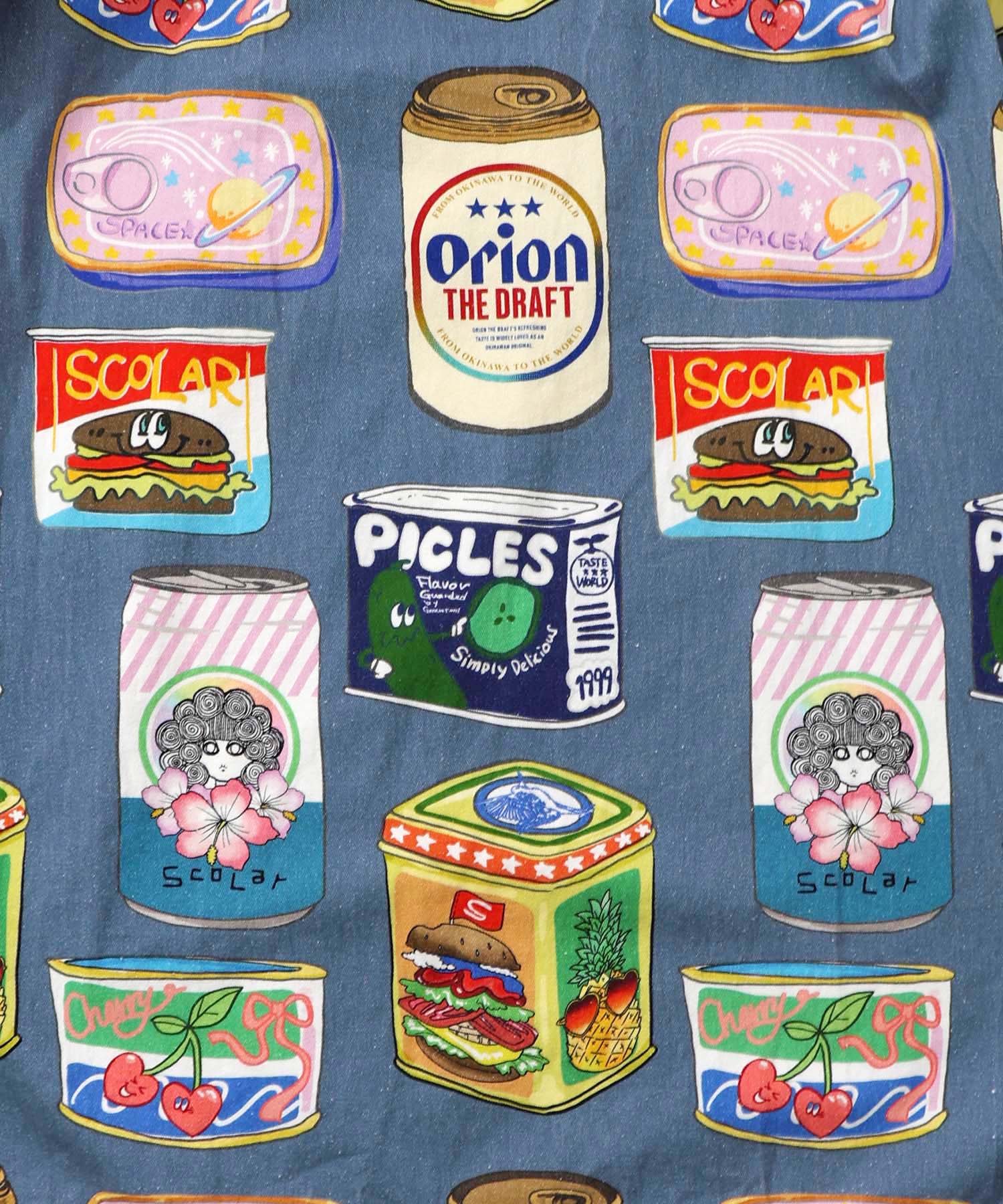 スカラー　161683：orion×ScoLar トロピカルポップ缶総柄スカート ORION×ScoLar トロピカルポップ缶 総柄スカート オフホワイト スカラー